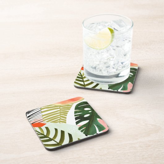 Jungle Beat Tropical Greenerity Getränkeuntersetzer (Rechte Seite)