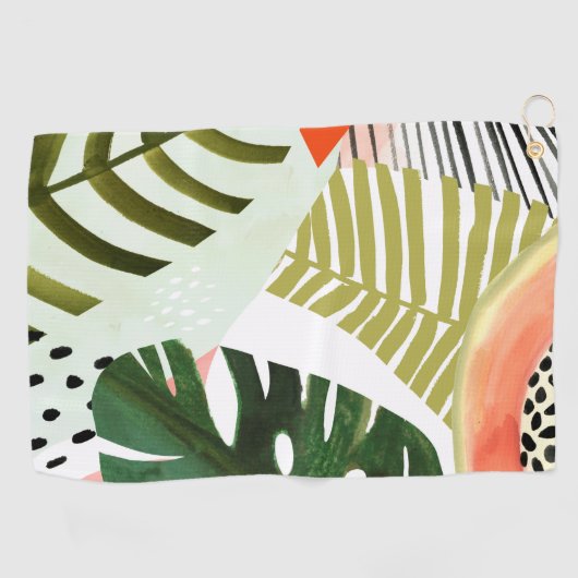 Jungle Beat Tropical Greenerity Golfhandtuch (Horizontal)
