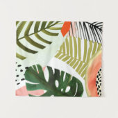 Jungle Beat Tropical Greenerity Wandteppich (Vorderseite (Horizontal))