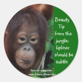 Jungle Beauty Tipps Runder Aufkleber (Vorderseite)