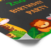 Jungle Begrüßungsschild Party Wilde Tiere Poster (Ecke)