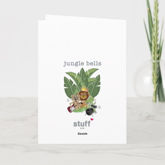 Jungle Bells Weihnachtskarte Karte (Rückseite)