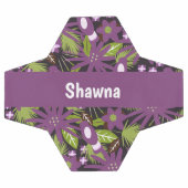 Jungle Bird Muster Lila Grünpflanzen Fußball Ball (Flach)