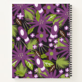 Jungle Birds Mute Lila Pattern Journal-Notebook Notizblock (Rückseite)