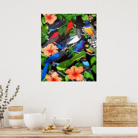 Jungle Birds of Central America Poster (Küche)