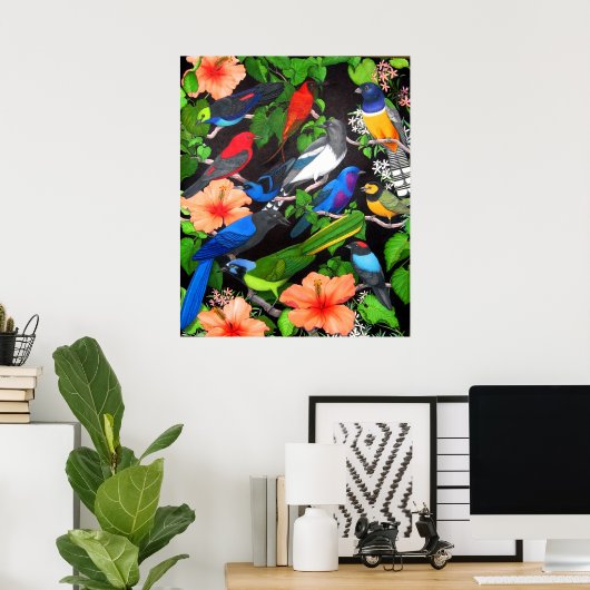 Jungle Birds of Central America Poster (Heimbüro)