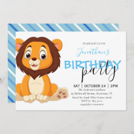 Jungle Birthday Boy LION Einladung