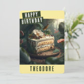 Jungle Birthday Card Feiertagskarte (Stehend Vorderseite)