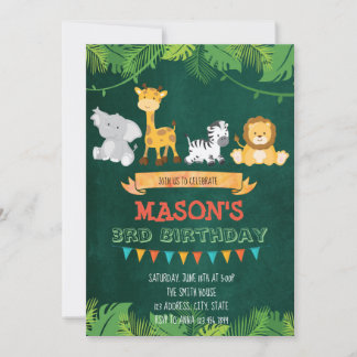 Jungle Birthday Einladung