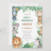 Jungle Birthday Einladungen (Vorderseite)