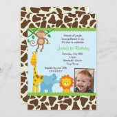 Jungle Birthday Einladungen (Vorne/Hinten)