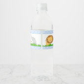 Jungle Birthday Flasche Etikett Boy Blue (Rückseite)