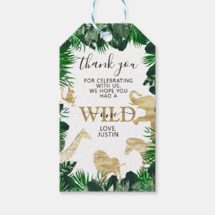 Jungle Birthday Wild one Favor Thank You Theme Geschenkanhänger