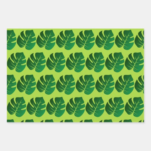 Jungle Blätter Design Wrapping Paper Set (Vorderseite 3)