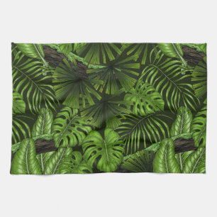 Jungle-Blätter Geschirrtuch