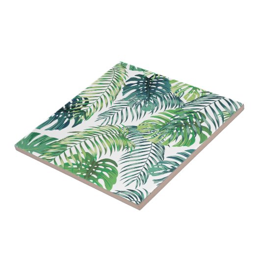 Jungle Blätter Keramik Tile Fliese (Seite)