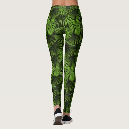 Jungle-Blätter Leggings (Rückseite)