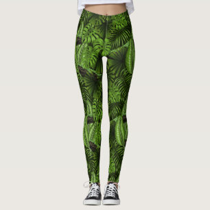 Jungle-Blätter Leggings
