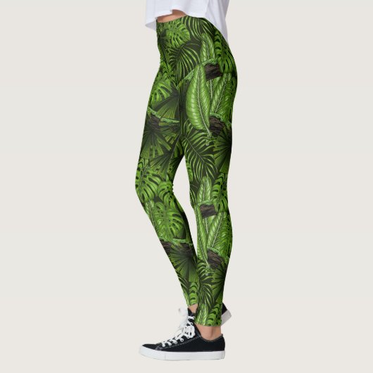 Jungle-Blätter Leggings (Links)