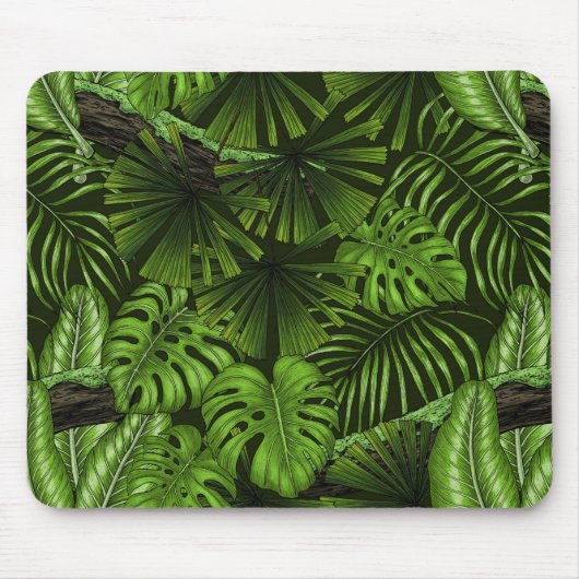Jungle-Blätter Mousepad (Vorne)