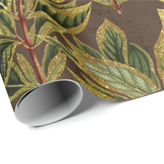 Jungle Blätter Muster Geschenkpapier (Rolleneckpunkt)