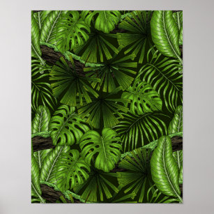 Jungle-Blätter Poster