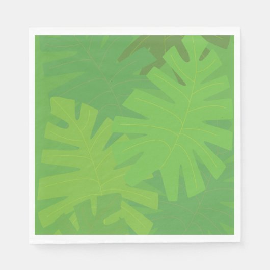 Jungle-Blätter Serviette (Vorderseite)