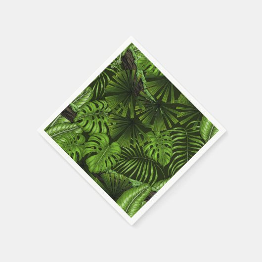 Jungle-Blätter Serviette (Ecke)