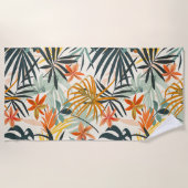Jungle Bloom Beach Towel Strandtuch (Vorderseite)