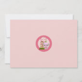 Jungle Blossom Schwanz Kinderdusche Einladungen GI (Rückseite)