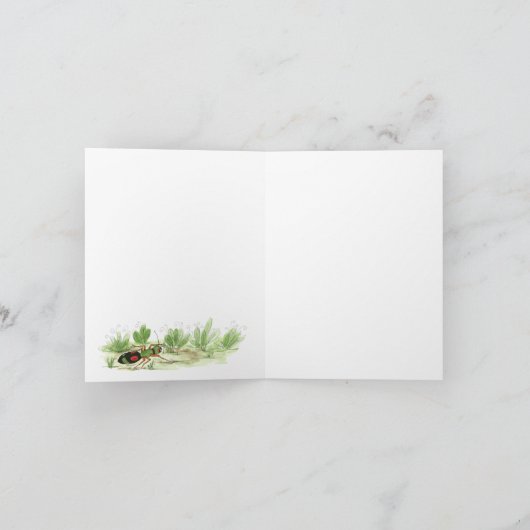 Jungle Blue Bird Note Card Karte (Innenseite)