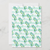 Jungle Blue Elephant Boy Baby Dusche Einladung (Rückseite)