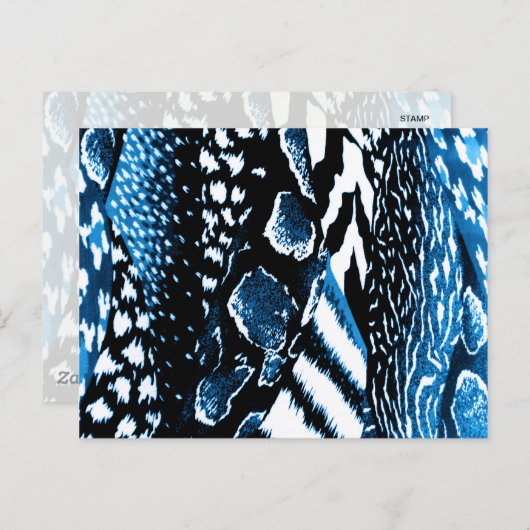 Jungle Blue Postkarte (Vorne/Hinten)