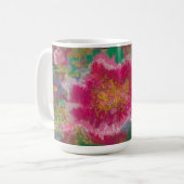 Jungle-Blume-Monogramm-Tasse Kaffeetasse (Vorderseite Links)