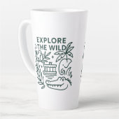 Jungle Boat Cruise, Themenpark, Minimalistisches D Milchtasse (Linke Ecke)