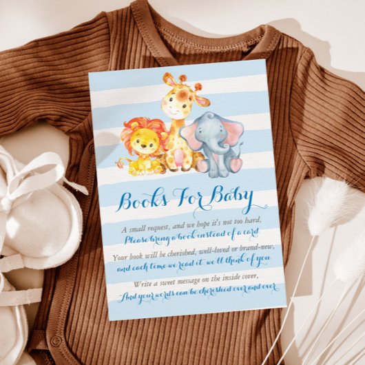 Jungle Book Request Card, Elephant Books for Baby Begleitkarte