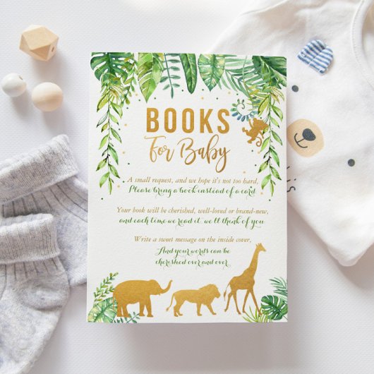 Jungle Book Request Card, Elephant Books for Baby Begleitkarte