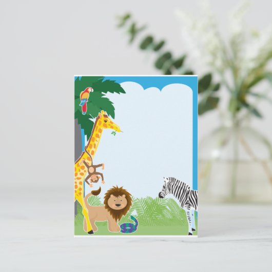 Jungle Border Postkarte (Stehend Vorderseite)