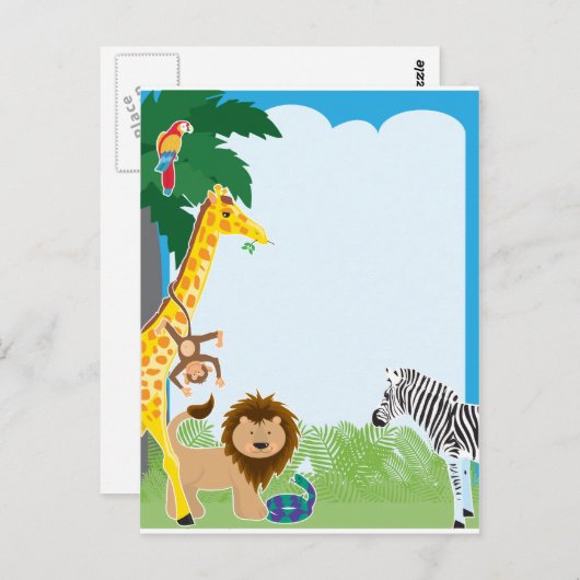 Jungle Border Postkarte (Vorne/Hinten)