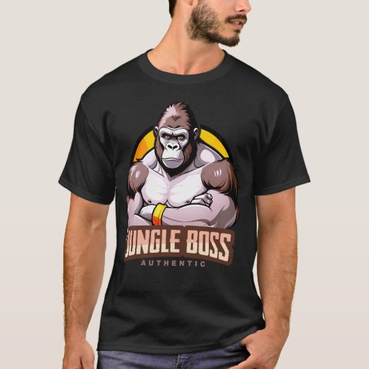 Jungle Boss - Funny Gorilla Grafik - Gorilla T-Shirt (Vorderseite)