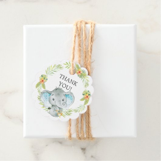Jungle Boy Elephant Baby Dusche Gefallen Geschenk Geschenkanhänger (Beispiel)