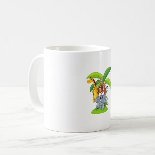 "Jungle Buddies Fiesta" 🎉 Kaffeetasse (Vorderseite Links)