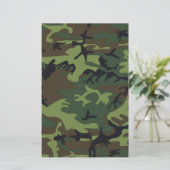 Jungle-Camouflage Briefpapier (Stehend Vorderseite)