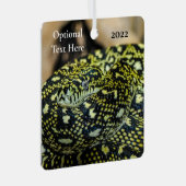Jungle Carpet Python Snake Ornament Aus Metall (Vorderseite Rechts)