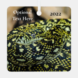 Jungle Carpet Python Snake Ornament Aus Metall