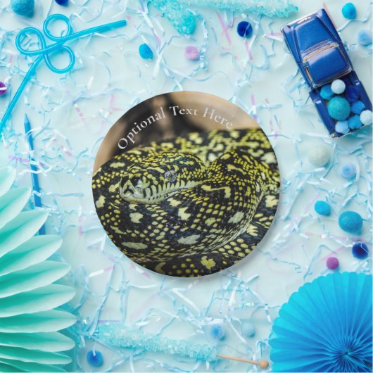 Jungle Carpet Python Snake Pappteller (Party)