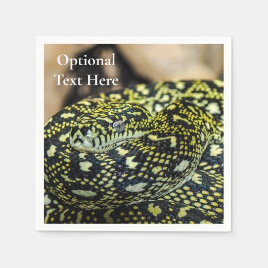 Jungle Carpet Python Snake Serviette (Vorderseite)