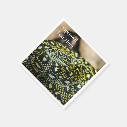 Jungle Carpet Python Snake Serviette (Ecke)