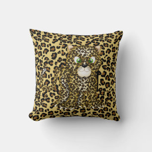 Jungle Cartoon Leopard Throw Kissen Wohngestaltung