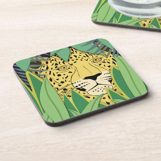 Jungle Cat #4 Getränkeuntersetzer (Linke Seite)